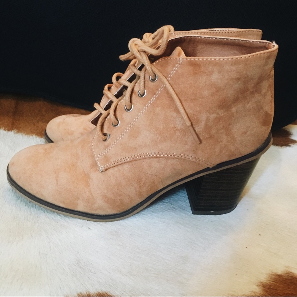 Tan Suede Booties